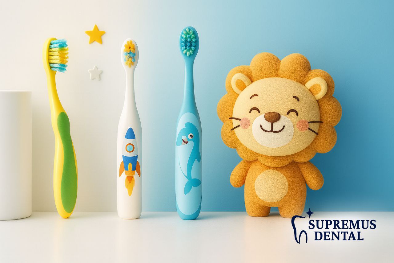 Cepillos dentales infantiles coloridos