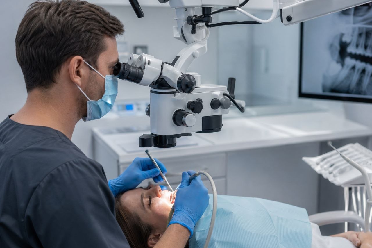 Recepción moderna de clínica dental en España
